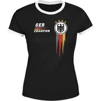 MoonWorks Print-Shirt Damen EM-Shirt Deutschland Fußball Fanshirt Germany Champion