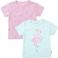 STACCATO T-Shirt (2-tlg) 2er Pack mit Flamingo-Motiven, Allover-Druck, für Girls