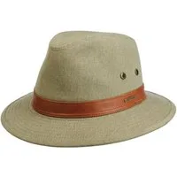 Stetson Sonnenhut (1-St) Stoffhut mit Lederband