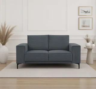 OTTO home 2-Sitzer "Kompaktsofa Oland, Struktur, Flachgewebe, Luxus-Microfaser, Boucle" 164 cm, Wellenunterfederung, Skandi-Design, Metallfüße