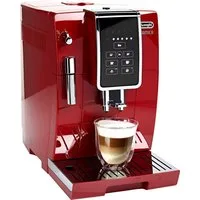 De'Longhi Kaffeevollautomat Dinamica ECAM 358.15.R, Sensor-Bedienfeld, Milchaufschäumdüse, 300 g Bohnenbehälter, automatische Reinigung