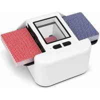 Tekoo Spiel Kartenmischmaschine elektrisch 2 Decks Akku Leise für Poker & UNO, Poker, Skat, Rommé, Blackjack, Mau-Mau, Uno, Canasta, Elektrisch & Automatisch, Für 2 Kartendecks, Leiser Betrieb