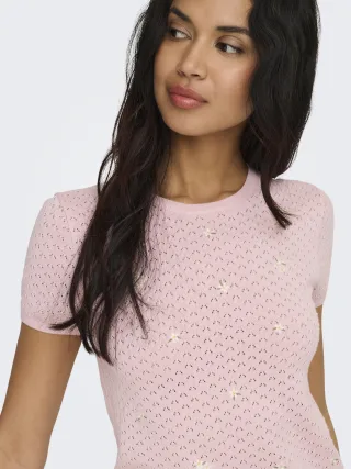 ONLY - ONLLUNA SS O-NECK KNT Pale Lilac - Gr. - S