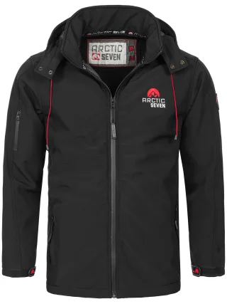 Arctic Seven Herren Softshell Jacke Schwarz