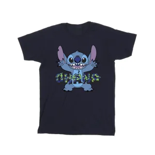 Disney - "Lilo And Stitch Ohana Blue Glitch" T-Shirt für Herren (Marineblau)