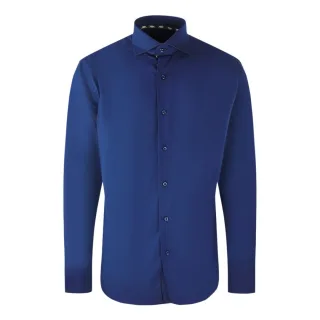 Marineblaues Langarmhemd mit Aquascutum-Markenlogo