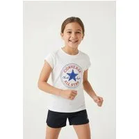 Converse T-Shirt CNVG TIMELS CHUCK PATCH TEE für Kinder, mit Rundhalsausschnitt, aus Baumwolle und Polyester