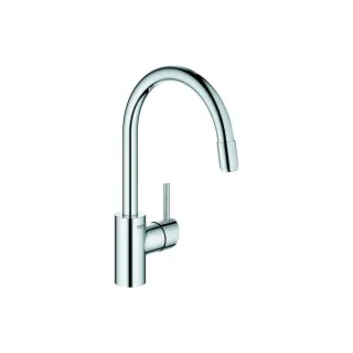 Grohe Concetto Spültisch-Einhebelmischer 31212003 chrom, Niederdruck, schwenkbarer Rohrauslauf, innenliegende Wasserführung
