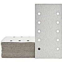 MioTools Schleifpapier 230 x 115 mm 10-Loch Klett-Schleifblätter für Schwingschleifer, Normalkorund, 50 Stk., K60