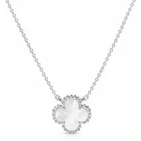 ROUGEMONT Kette mit Anhänger Damen Anhänger Halskette Kleeblatt Clover 925 sterling Silber, Echtschmuck