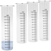 Spetebo Regenmesser Ersatzglas mit Skala 15 x 4 cm - 2er Set Regenmesser (Ersatzglas, Niederschlagsmesser für Wetterstation)