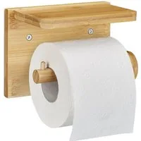 relaxdays Toilettenpapierhalter mit Ablage