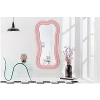 riess-ambiente Wandspiegel ALICE II 100cm pastell rosa (Einzelartikel, 1-St), Flur · Kunststoff · Rahmen · Dekoration · Wellen · Design · Modern