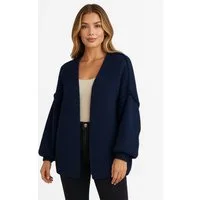 Worldclassca Cardigan Worldclassca Strickjacke Cardigan Uni Open Front Pullover Lang Casual Neue Kollektion - Stilvolle und gemütliche Strickmode für Damen