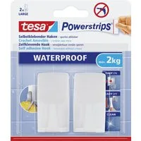 tesa Klebehaken tesa Haken Powerstrip 2er-Set, waterproof, weiß