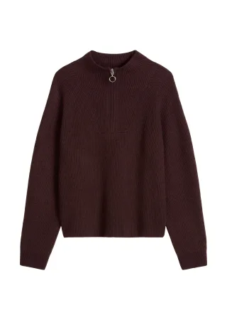 Marc OPolo DENIM - Strickpullover regular Dark Brown Melange - Gr. - XS