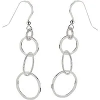 Firetti Paar Ohrhänger Schmuck Geschenk Silber 925 Ohrschmuck Ohrhaken Kreis in Kreis