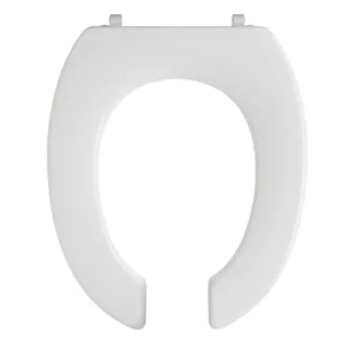 Pressalit Dania WC-Sitz 72000-UN3999 weiß, ohne Deckel, vorne offen, Univertikalscharnier UN3, Edelstahl, Standard