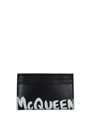 Alexander McQueen Karteninetui Schwarz