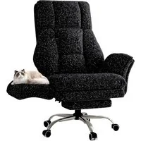 Patbrela Drehstuhl Bürostuhl Chefsessel Ergonomisch mit klappbaren Armlehnen