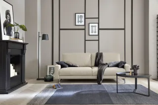 Creation BY ROLF BENZ 2,5-Sitzer "CR.450, Designsofa, Loungesofa" Armlehne niedrig, Fuß chromfarben glänzend, Breite 184 cm