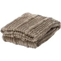 Wohndecke, Kaemingk, Kuscheldecke Fleecedecke 130x170cm Taupe
