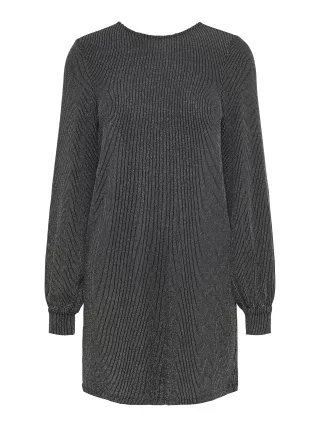 ONLY - ONLCAROL L/S GLITTER BOW DRESS CS JRS Black - Gr. - S