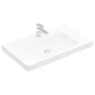 Villeroy & Boch Subway 2.0 Waschtisch 71758G01 80 x 47 cm, weiß, mitHahnloch und Überlauf