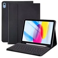 Futurea iPad Hülle mit Tastatur und Touchpad mit höhenverstellbarem Winkel iPad-Tastatur