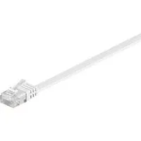 Patchkabel RJ-45 Stecker > RJ-45 Stecker weiß, 20 Meter, flach, Cat.5e U/UTP