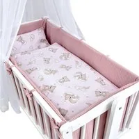 Baby-Delux Babybettwäsche Baby Wiegenset Waffelpique, Textilien, 6 teilig, Wiegenset 6-tlg. für Babywiege 90x40 (ohne Wiege) verschiedene Designs