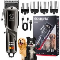 HATTEKER Hundeschermaschine HT-852, Tierhaarschneider für Hunde & Katzen, Leise & vibrationsarm