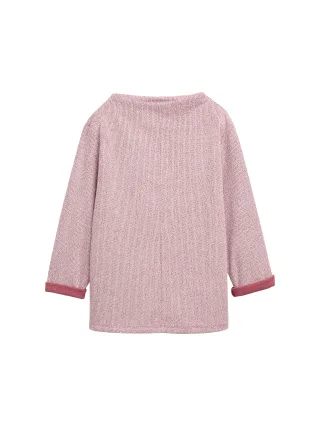 Tom Tailor - Sweatshirt mit Stehkragen rumba red melange - Gr. - XXXL
