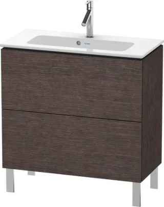 Duravit L-Cube Waschtischunterbau bodenstehend Eiche dunkel gebürstet Matt 820x391x704 mm - LC667407 LC667407272