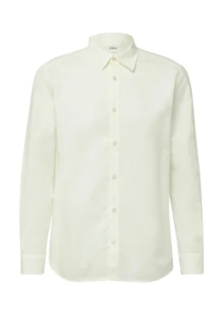 s.Oliver Red Label - Regular Fit: Strukturiertes Hemd mit Kentkragen weiß - Gr. - 3XL
