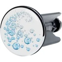 Sanilo Waschbeckenstöpsel Wasserblasen, Ø 4.0 cm, hochwertig, universell, mit Motiv, 100% wasserdicht