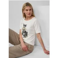 s.Oliver Kurzarmshirt T-Shirt Jersey-T-Shirt mit Zebra-Artwork