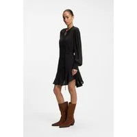 BOSS ORANGE Hemdblusenkleid Dassandra Premium Damenmode mit verdeckter Knopfleiste & Bindegürtel, Relaxed Fit