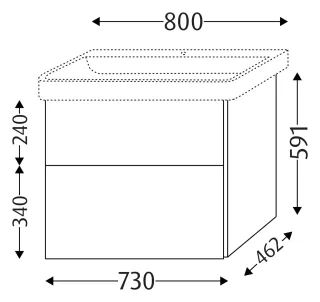 Sanipa Waschtischunterbau mit Auszügen 3way BR47137