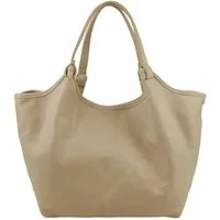 ITALYSHOP24 Shopper Made in Italy Damen Leder Tasche Tote Bag Business Handtasche Freizeit, Schultertasche Crossbody Beuteltasche Henkeltasche Ledertasche DIN-A4