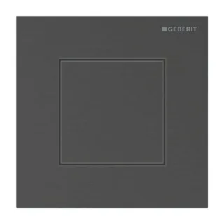 Geberit Typ 40 Urinal-Steuerung 116217QD1 pneumatisch, Square, schwarzchrom / gebürstet, easy-to-clean-beschichtet
