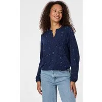 Ragwear Langarmshirt SANTICA PRINT Viskosemischung mit Gummizug und Allover-Print