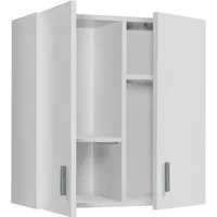 habeig Mehrzweckschrank-Set Badschrank Medizinschrank Hängeschrank Schuhschrank weiß, Fronten in matt weiß