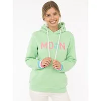 Zwillingsherz Hoodie "Rahel" mit "MOIN" und Anker Stickerei, kontrastfarbigen Ärmelbündchen