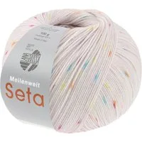 LANA GROSSA MEILENWEIT 100 g SETA BORNEO Häkelwolle, 420 m (Weiches 4-fach Sockengarn mit Seide-Anteil), 100 g