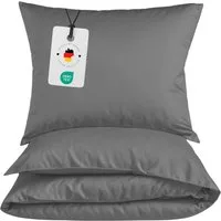 Carpe Sonno Bettwäsche Mikrofaser Bettwäsche 135x200 155x220 200x200 Einfarbig Atmungsaktiv, Mikrofaser, 3 teilig, Uni Bettbezug 200x200 Grau - Super soft & Oeko-Tex Zertifiziert