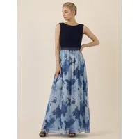 Apart Abendkleid mit Spitzentop und Blumendesign