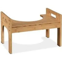 relaxdays Badhocker Toilettenhocker aus Bambus (1 St)