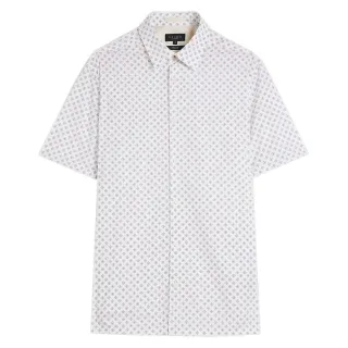 Ted Baker Forter Mens White Geo Print Hemd