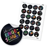 itenga Aufkleber 24 x itenga Sticker „Schulanfang“ (Motiv 88)